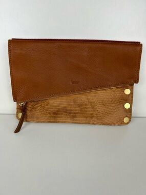 HAMMITT DILLON LOS ANGELES DILLON ARCHES HENNA LEATHER CROSSBODY CLUTCH MEDIUM